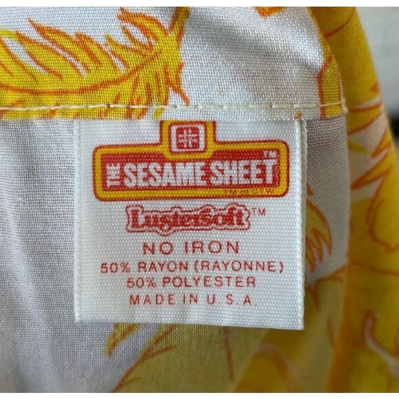 Vintage Big Bird Flat Sheet Sesame Street Retro - Picture 5 of 6